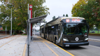 C-TRAN Vine bus at a stop