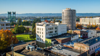 rooftop view of downtown Vancouver