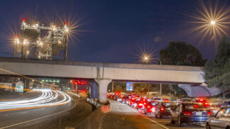 traffic on I-5 at night