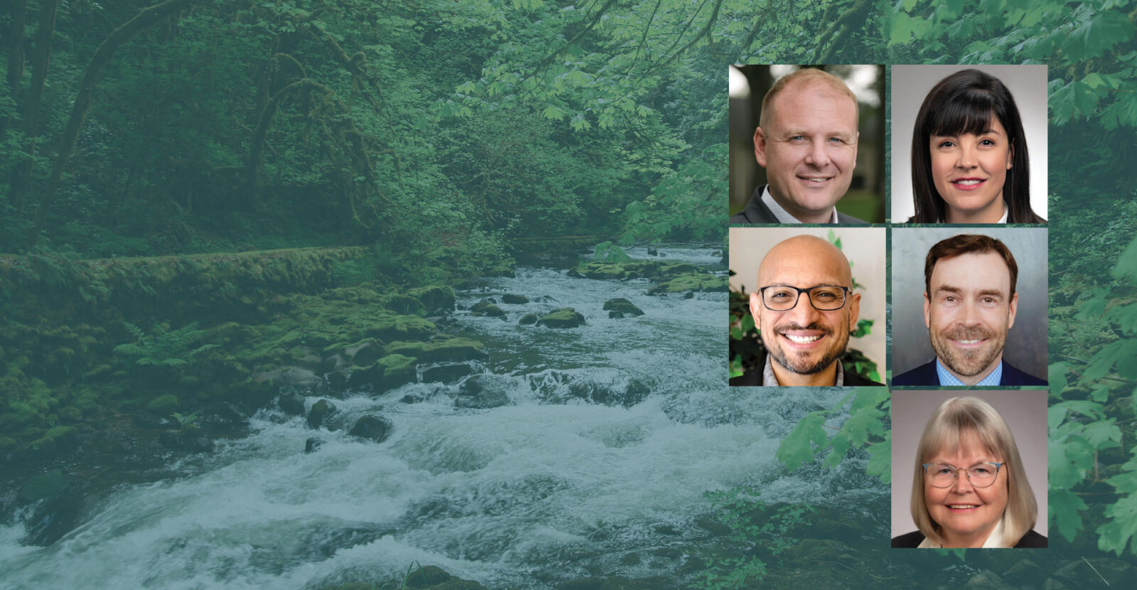 headshots of the 5 Clark County Councilors